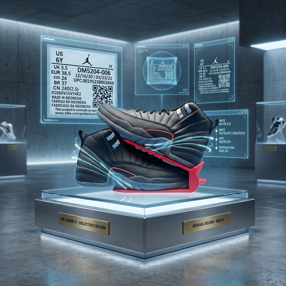 Jordan 12 Retro Utility Black Bright Crimson DM5204-006‎ 6Y 7.5W